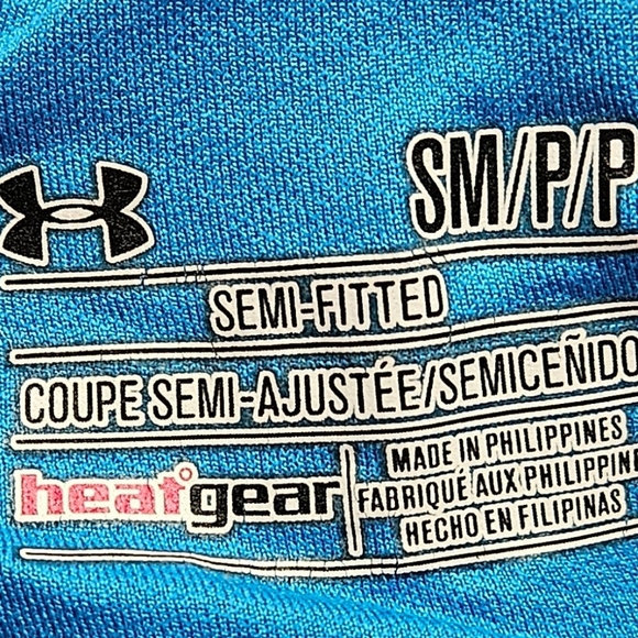 Under Armour Womens Blue With Yellow Trim Athletic Shorts Size Small - Picture 3 of 7